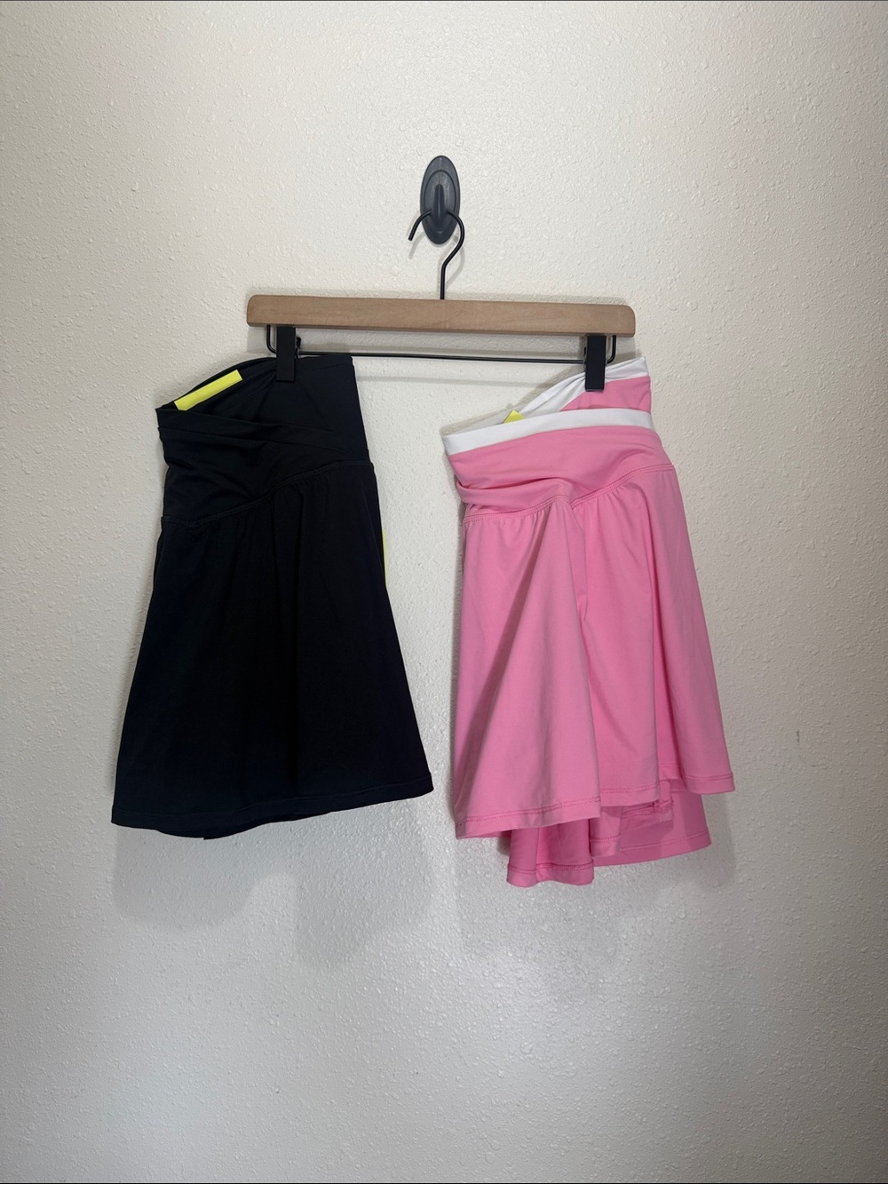 2 all in motion Pink and Black Circle Skirts with Built-In Shorts, Size L